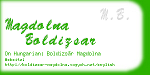 magdolna boldizsar business card